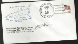1979 Shuttle Test Flight Cover Autographed By Astronaut Fred Haise