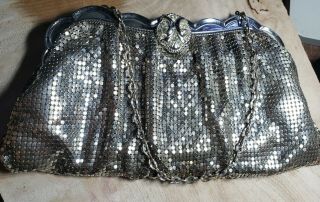 Whiting And Davis Co.  Silver Mesh Purse With Small Matching Coin Purse