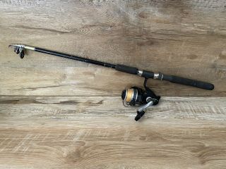 Rare Vtg Combo Sears Roebuck Gamefisher Sp/24 Reel,  Collapsable Spin/fly Rod