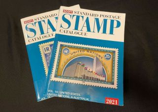 2021 Scott Standard Postage Stamp Catalogues (2 Volumes) Vol.  1: Us,  Vol.  2 A - B