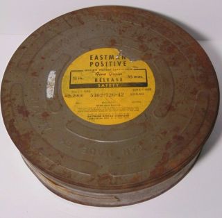 Empty Old Vintage 1950 Eastman Kodak Motion Picture Safety Film Tin Made In Usa