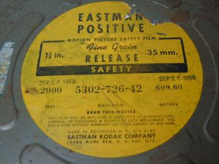 Empty Old Vintage 1950 EASTMAN KODAK MOTION PICTURE SAFETY FILM TIN MADE IN USA 2