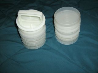Vintage Tupperware Hamburger Patty Press With Ring And 10 Keepers