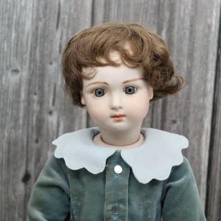 Vintage Jumeau Megan 159 Joyce Porcelain Bisque Boy doll FRANCE. 2