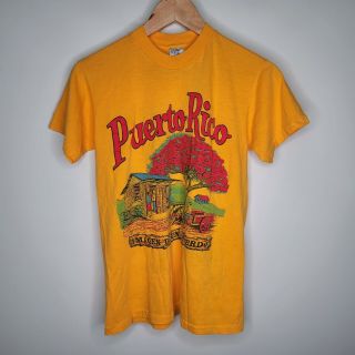Vintage Puerto Rico Imagen De Un Recuerdo Single Stitch T Shirt Size Small