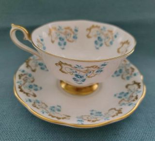 Antique / Vintage Royal Albert England Rocaille Bone China Teacup And Saucer