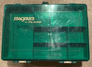 Vintage Magnum™ By Plano® Double Sided Tackle Tool Storage Box Green