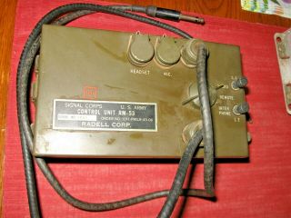 Vintage Us Army Signal Corps Field Telephone Remote Control Unit Rm - 53