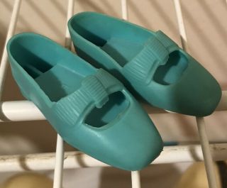 Vintage Crissy Doll Turquoise Shoes Slip Ons