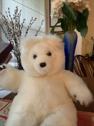 Applause 1987 Plush White Bear Wallace Berrie & Co Rubber Claws Teddy Polar 2