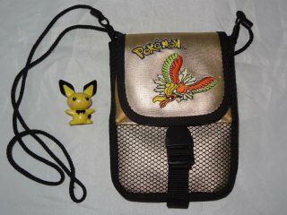 1990’s Pokemon Gameboy Color Gold Carrying Case Ho - Oh Vintage Nintendo Bag