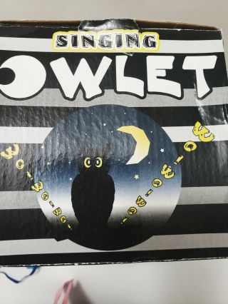 Singing Owlet Vintage Motion Activated Motion Detector Owl