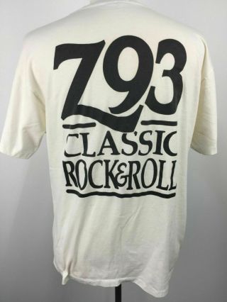 Vtg 80s 90s Z93 Radio Station Classic Rock San Francisco California T Shirt Xl