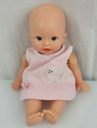 Fisher Price Little Mommy Doll 13 " Baby Blue Eyes Blonde Hair 2001 Cloth Body