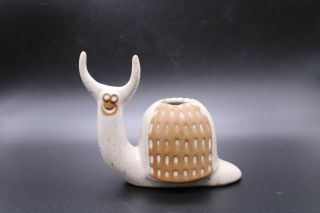 David Stewart Vintage Art Pottery Snail Vase - Planter - 4 " Tall Collectable