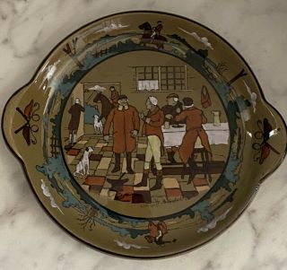 1909 Buffalo Pottery Deldare Ware Art Pottery Plate Signed The Fallowfield Hunt