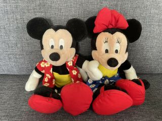 Disney Cruise Line Castaway Cay Mickey And Minnie Plush Soft Toys - 10 Inch