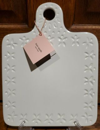 Authentic Kate Spade Willow Drive Cheese Board Square Htf Cream Fast Ship