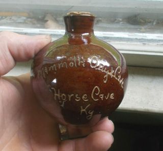 Diamond Onyx Cave Horse Cave,  Ky Ovoid Pottery Mini Souvenir Scratch Jug 1930 Era