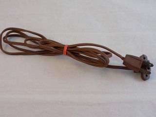 Vintage Power Cord 70 Inches Long 90 Degree 2 Pin Female Plug Marked E33815