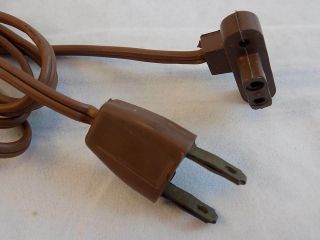VINTAGE POWER CORD 70 Inches Long 90 Degree 2 PIN Female Plug Marked E33815 2