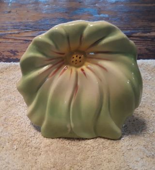 Unusual Vintage Green Ceramic Flower Blossom Wall Pocket Wall Planter