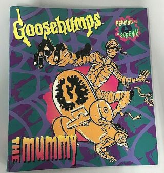 Goosebumps Reading Is A Scream 3 - Ring Binder Mummy On Skateboard Vtg 90s