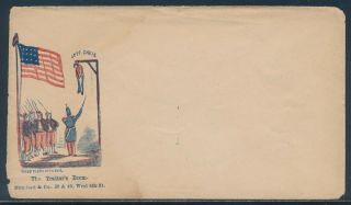 " Jeff Davis Hanging At The Gallows " Union Patriotic Cover Vf Bu4174
