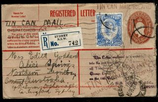 Australia Tin Can Mail Cover To Tonga Kgv