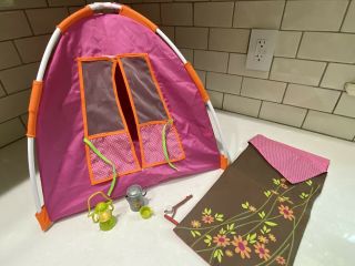 Our Generation 18 " Doll Camping Tent Set Fits American Girl Sleeping Bag Lantern