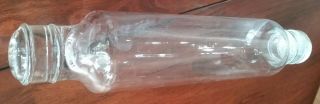 Antique 14 " Clear Glass Ice Water Rolling Pin
