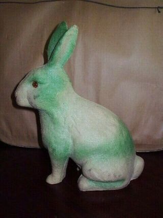 Vintage Paper Mache Easter Bunny Rabbit Stamped Drake Patented 10 "