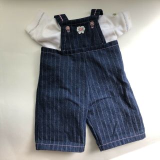 Vintage Cabbage Patch Kid Boy Doll Clothes Outfit Denim Overalls White Shirt Cpk
