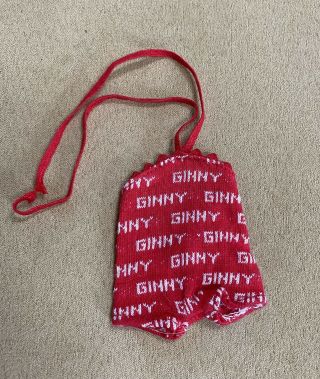 Vintage Doll Ginny Vogue Signature Red Bathing Suit