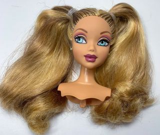 My Scene Barbie Swappin Styles Kennedy Blonde Pigtails Doll Head Only (read)