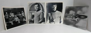 Vintage Star Trek Photos 1976 Enterprise,  Mr.  Spock,  Captain Kirk,  Crew