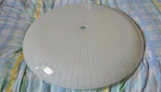 Vintage 60’s - 70’s Mid - Century Glass Ceiling Light Shade 16”