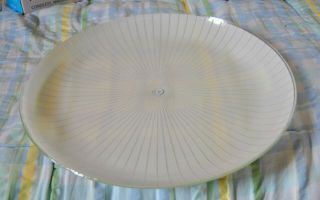 Vintage 60’s - 70’s Mid - Century Glass Ceiling Light Shade 16” 2