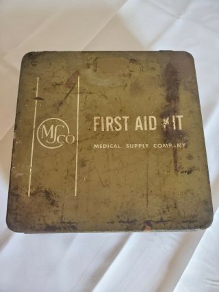 Vintage Ms Company First Aid Kit (in Metal Box)