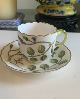 Blind Earl By Royal Worcester Coffee Cup & Saucer Raised