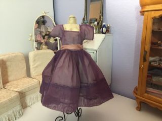 20 " Cissy ❤️ Revlon Dollikin Vintage Lovely Purple Dress W/ Organdy Tlc