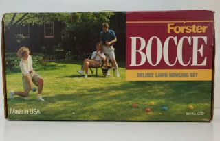 Vintage Forster Bocce Ball Lawn Bowling Game Competitors Set Item 6200 Complete
