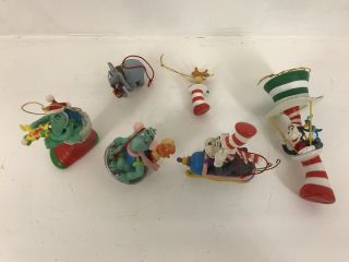 Dr.  Seuss Collectible Miniature Vintage 6 Ornament Set 1997,  Jim Henson,  Enesco