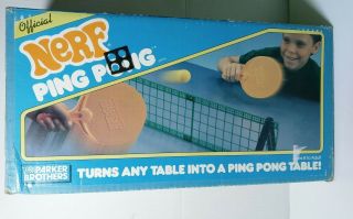 Vintage Nerf Ping Pong Set W/ Foam Balls,  Ready For Play
