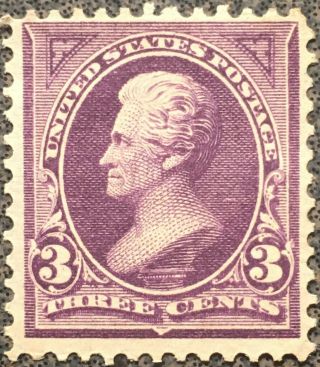 Scott 253 Us 1894 3 Cent Andrew Jackson Bureau Stamp Perf 12 Lh