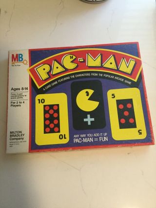 Vintage Pac - Man Arcade Card Board Game Milton Bradley (1980)