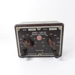 Vintage Cornell Dubilier - Lab Capacitance Decade Capacitor Box Ham Radio Cdb 3