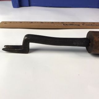 Antique Hand Forged Tool Pry Bar Nail Puller Larger Girth Handle Unique Sturdy