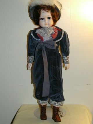 Vintage Large Porcelain Doll By The House Of Global Art 26 Inch Circa 1980s