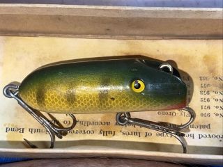 Vintage South Bend 973 Bass Oreno Green Scale Lure